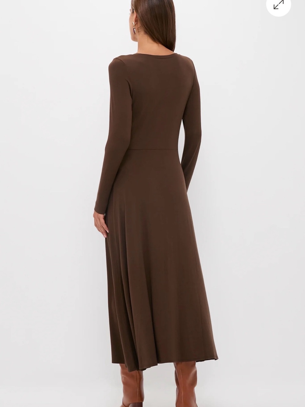 Tuckernuck Chocolate Brown Long Sleeve Sara Maxi Dress - Picture 2 of 7